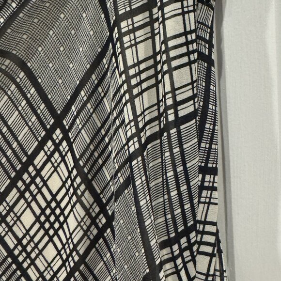 Vintage Limited America 10 Black and Ivory Plaid Maxi Skirt Preppy Classic - Picture 5 of 7